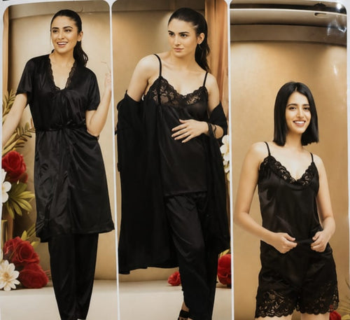 Luxury 5-Pcs Silk Night wear for Women